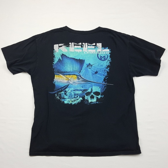 Reel Legends Other - Reel Legends Men's T-shirt Size XL Black Sailfish